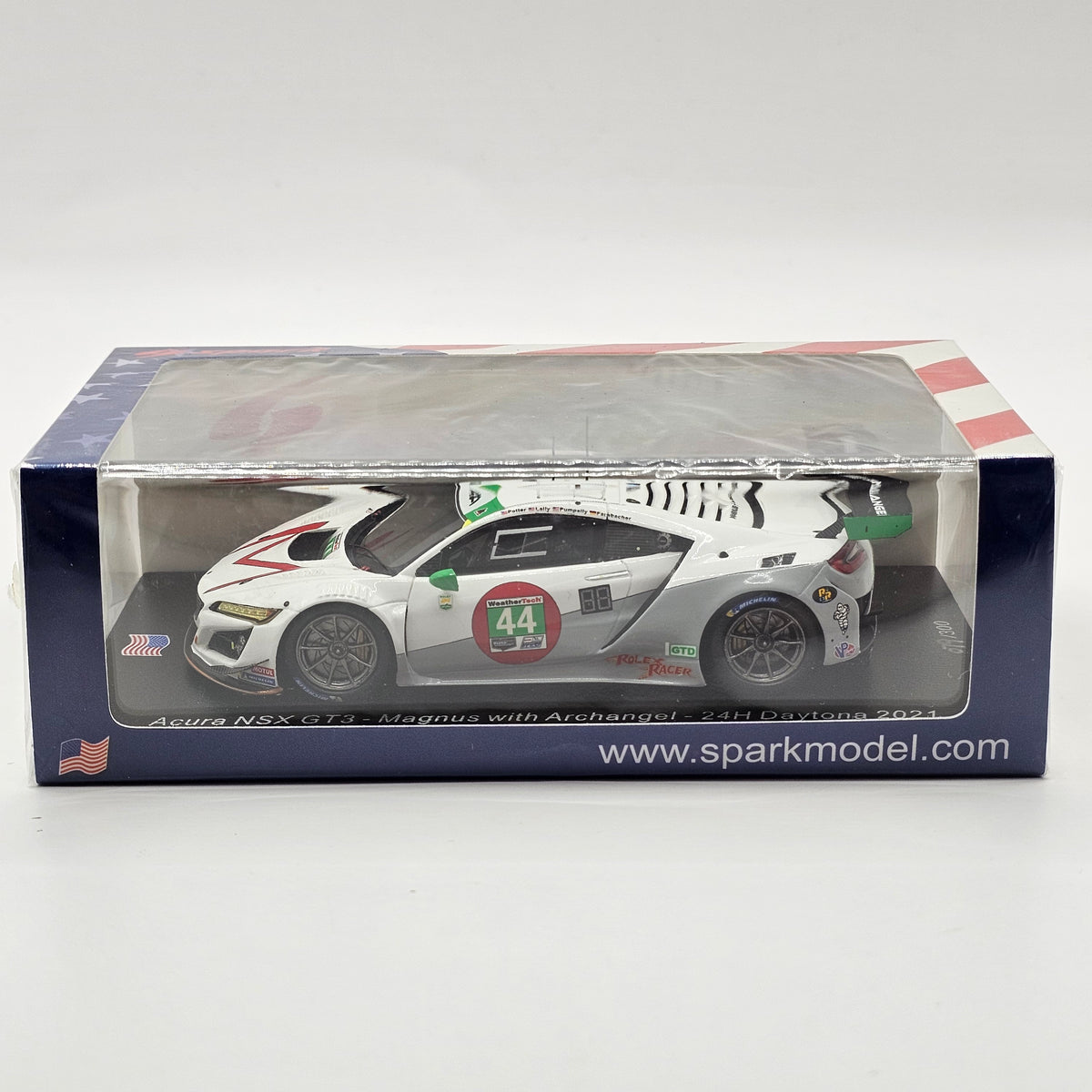 Spark Acura NSX GT3 #44 Magnus with Archangel 24Hrs Daytona 2021 1/43 Scale