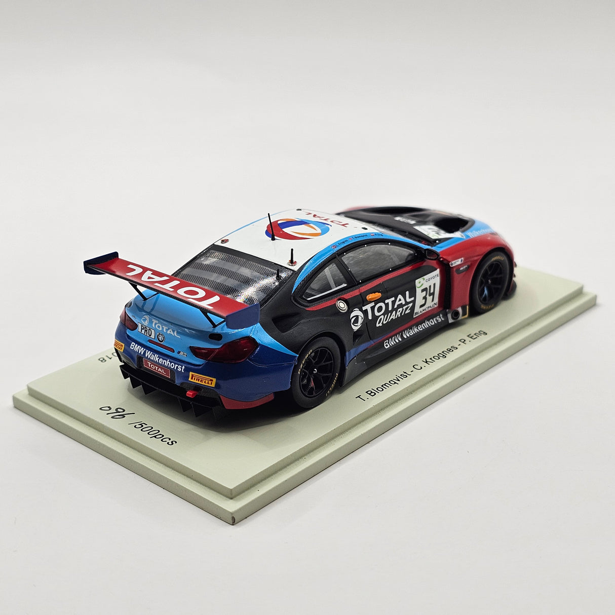 Spark BMW M6 GT3 #34 Walkenhorst Motorsport Winner 24Hrs Spa 2018 1/43 Scale