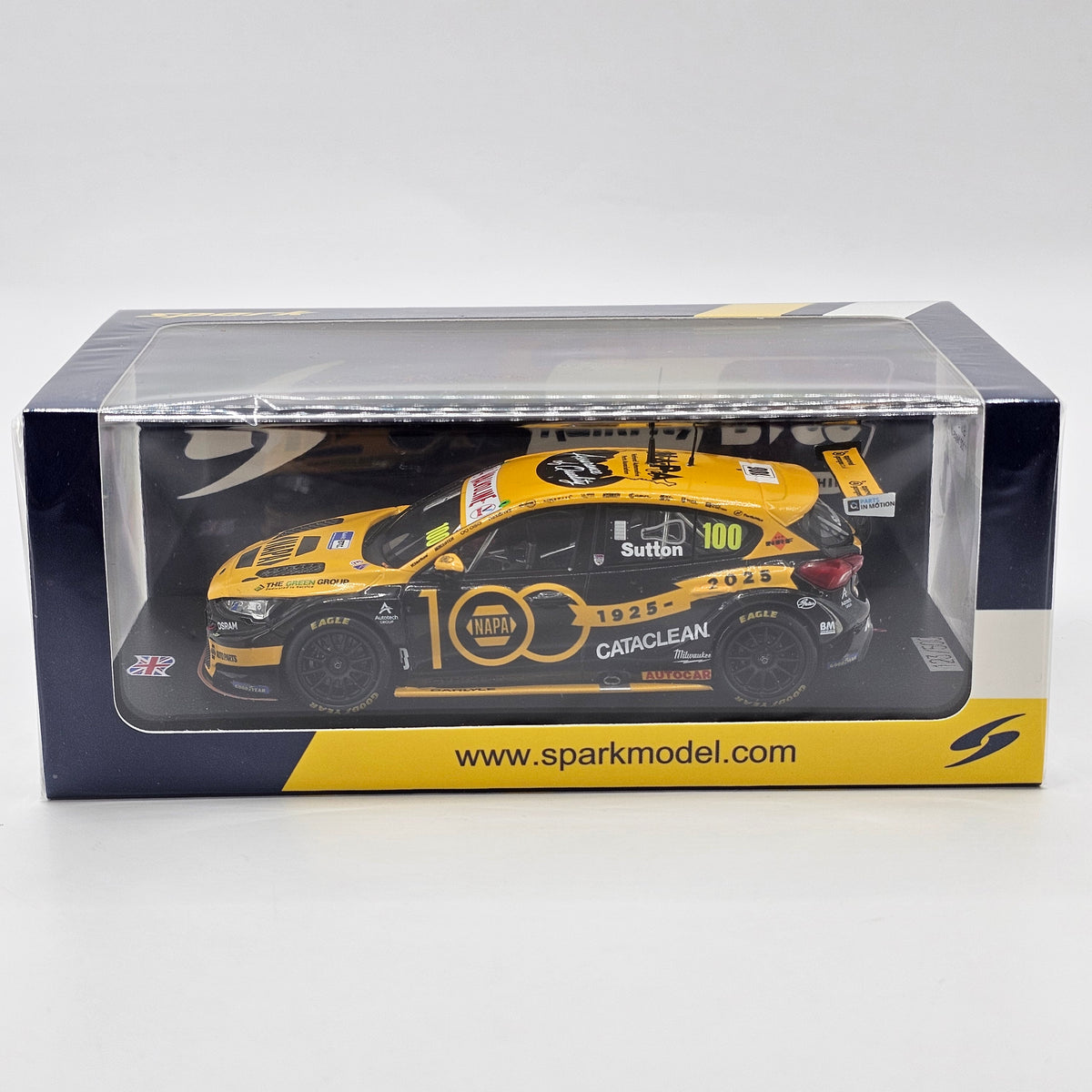 Spark Ford Focus BTCC #100 Ashley Sutton Brands Hatch Indy 2025 1/43 Scale UK041