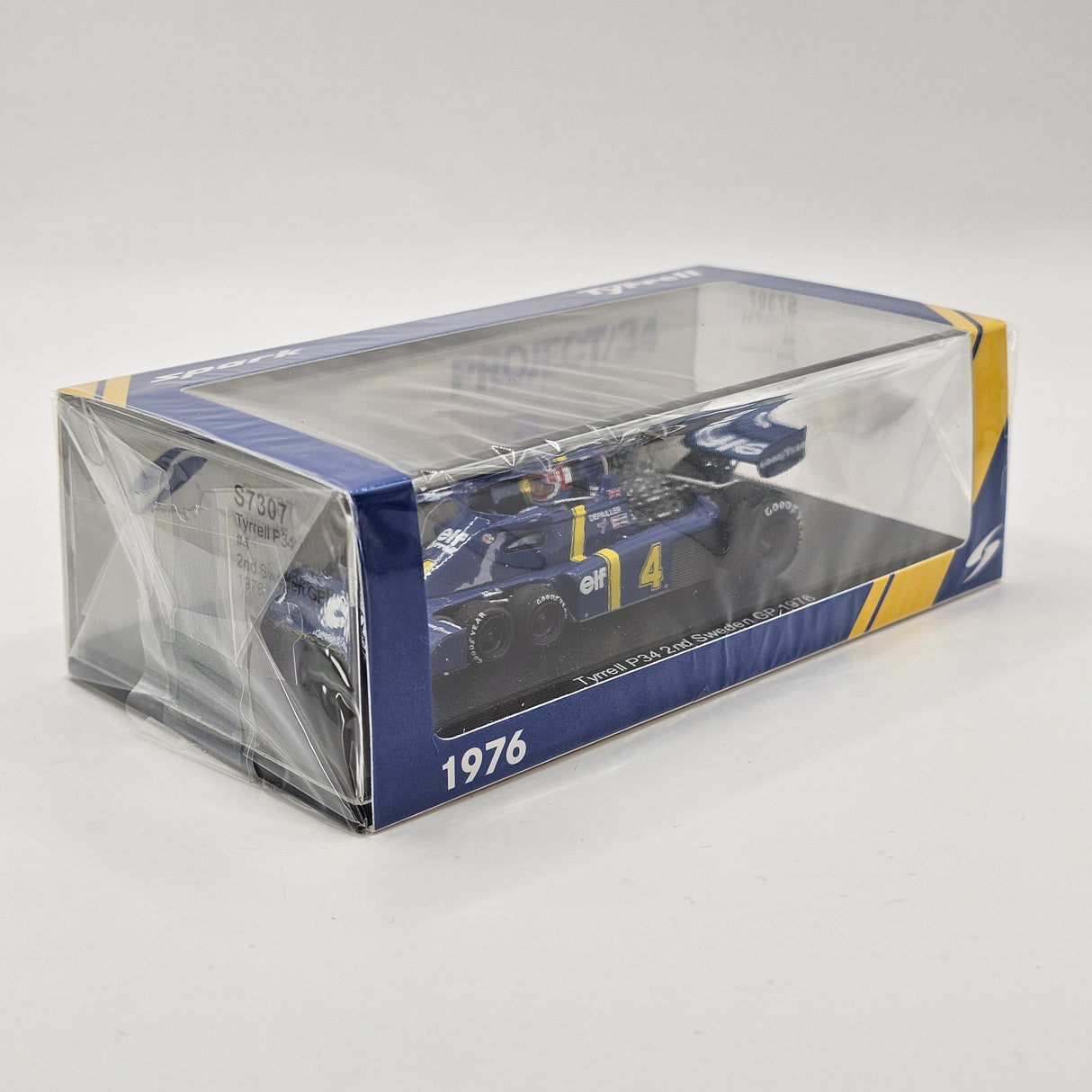 Spark Tyrrell P34 #4 Patrick Depailler 2nd Sweden F1 GP 1976 1/43 Scale S7307