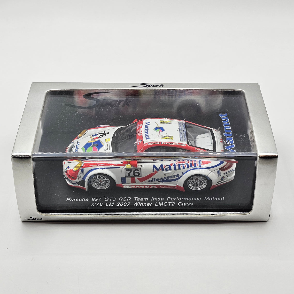 Spark Porsche 997 GT3-RSR #76 IMSA Performance Matmut 24Hrs Le Mans 2007 1/43 Scale
