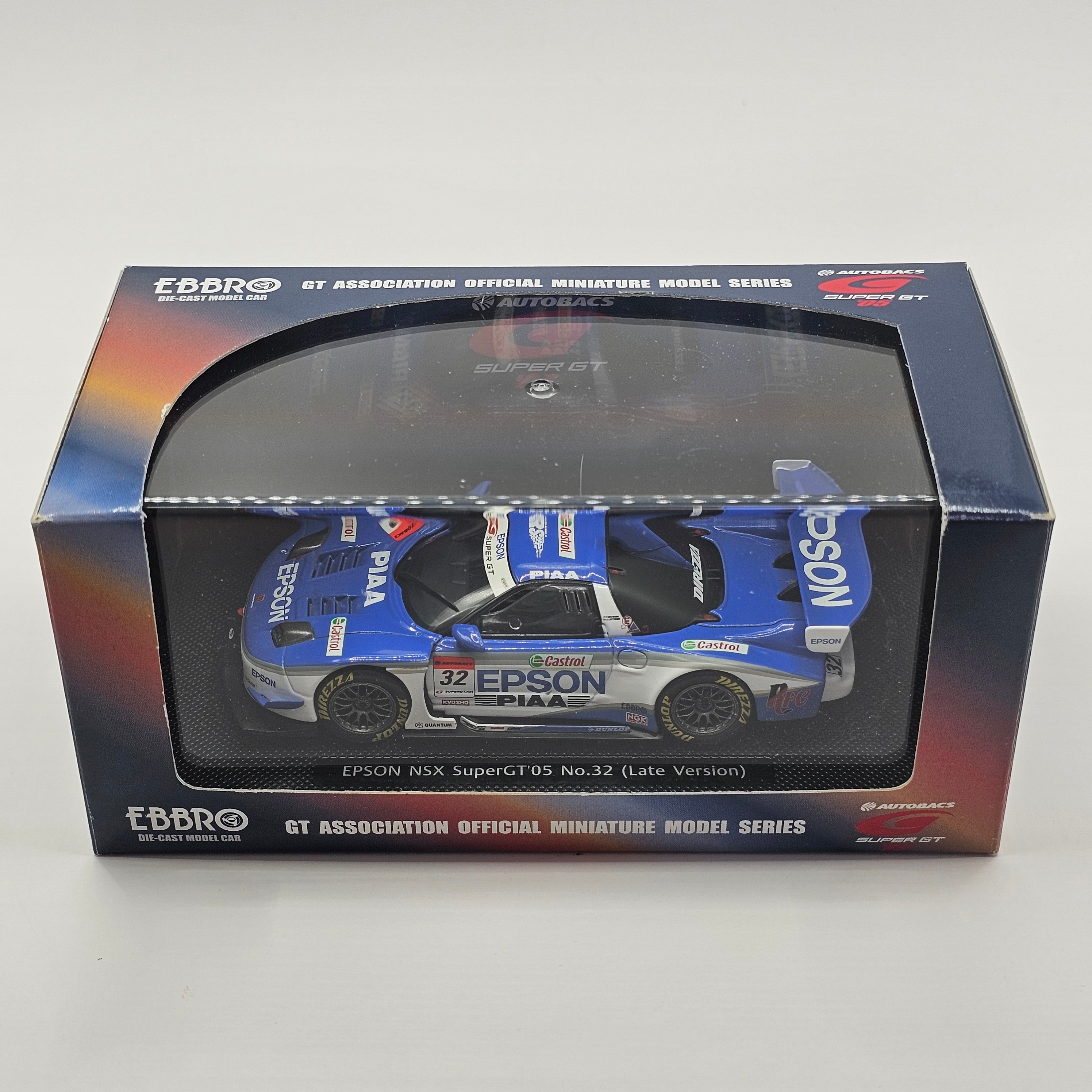 EBBRO Honda NSX #32 Epson Nakajima Racing Super GT GT500 2005 1/43 Sca