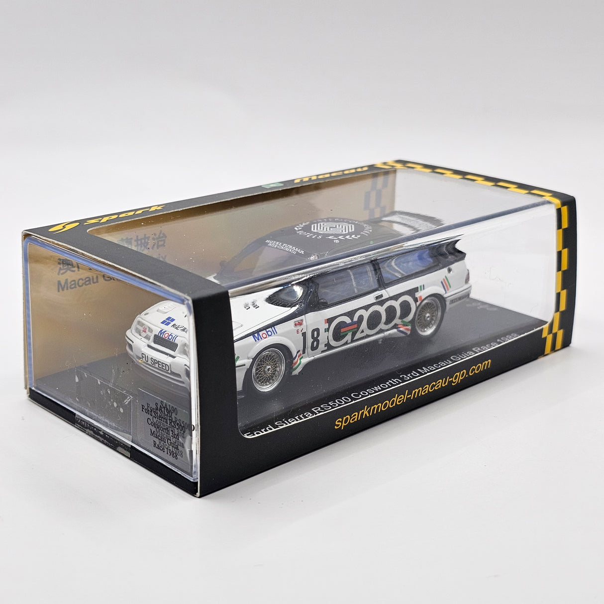 Spark Ford Sierra RS500 Cosworth #8 Andy Rouse 3rd Macau Guia 1988 1/43 Scale