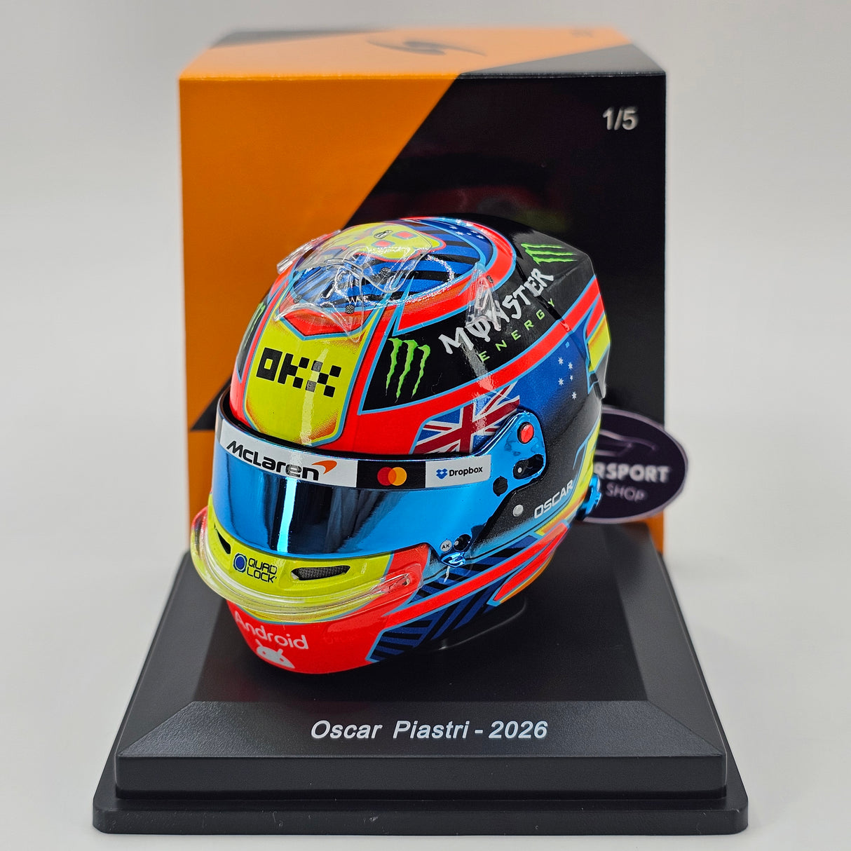 Spark Oscar Piastri McLaren Mastercard F1 Team 2026 Season Helmet 1/5 Scale 5HF244