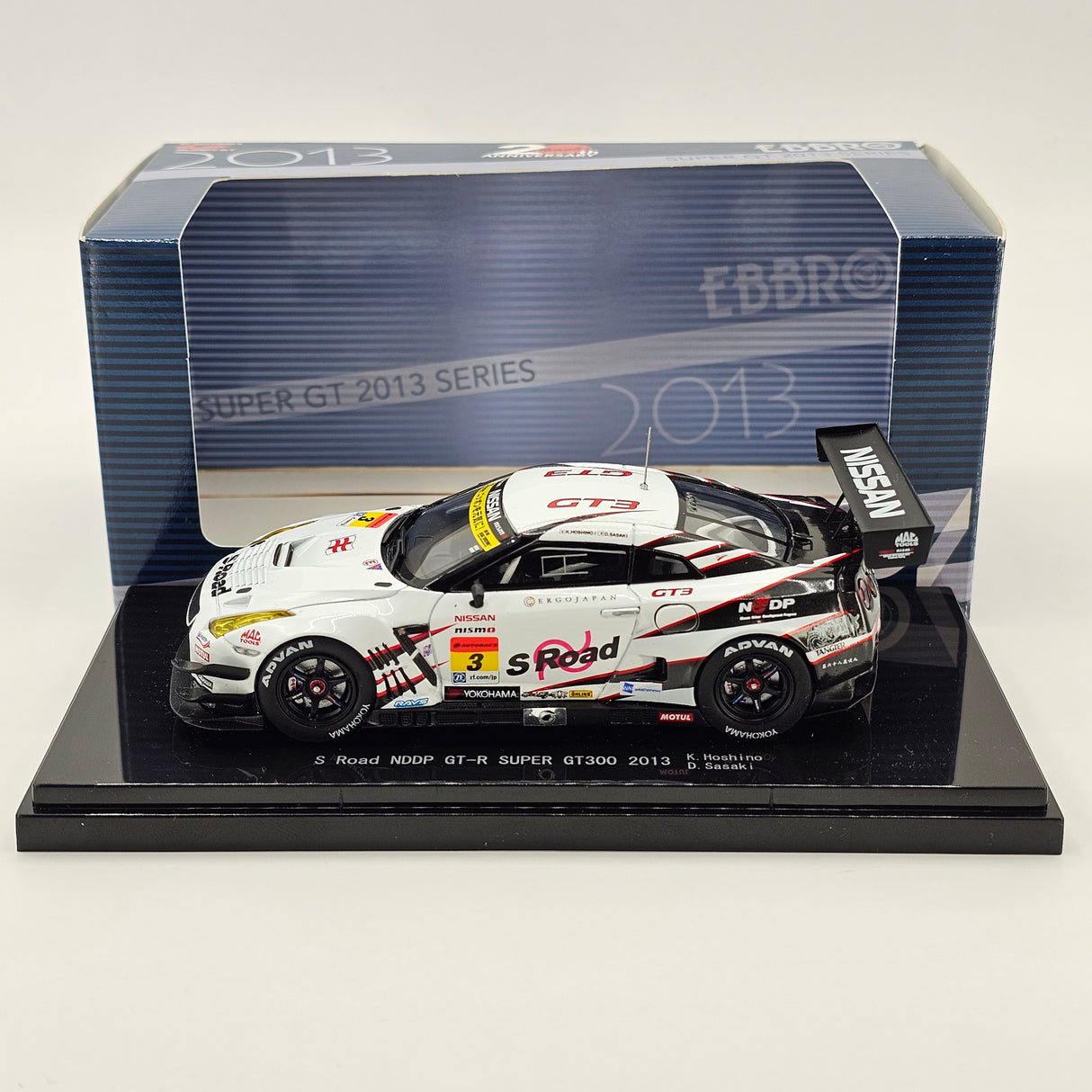 EBBRO Nissan GT-R GT3 GT300 #3 S-Road NDDP Racing Super GT 2013 1/43 Scale