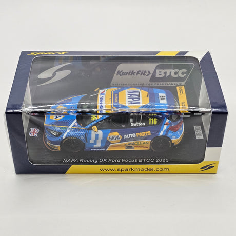 Spark Ford Focus #116 Ashley Sutton BTCC 2025 Knockhill 1/43 Scale UK028