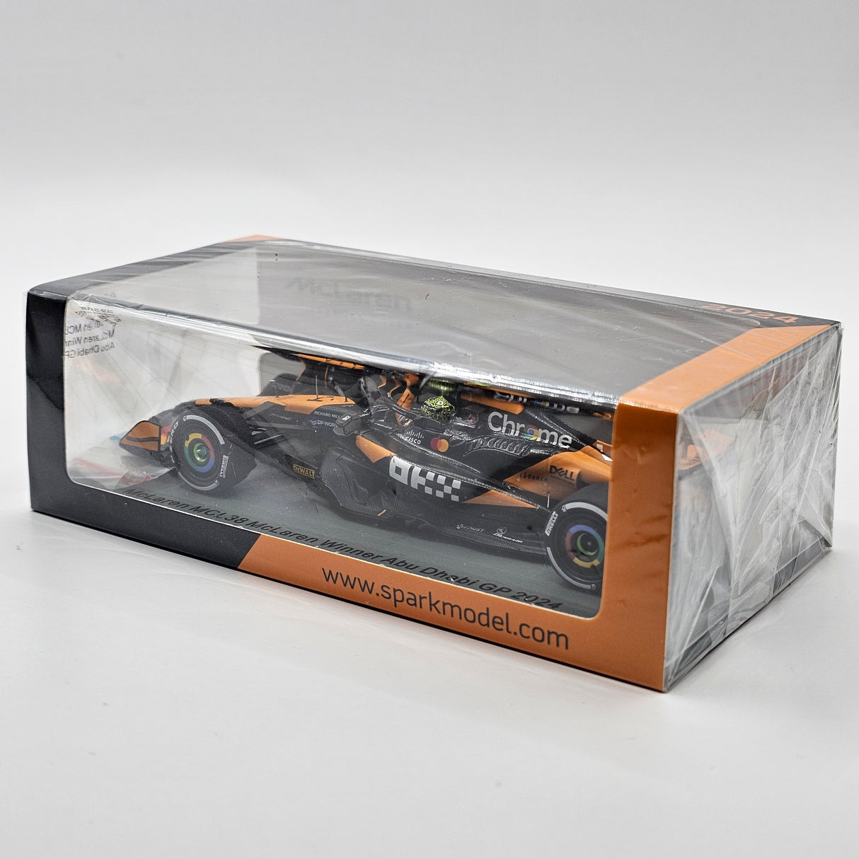 Spark McLaren MCL38 #4 Lando Norris Abu Dhabi F1 GP Winner 2024 1/43 Scale S9568