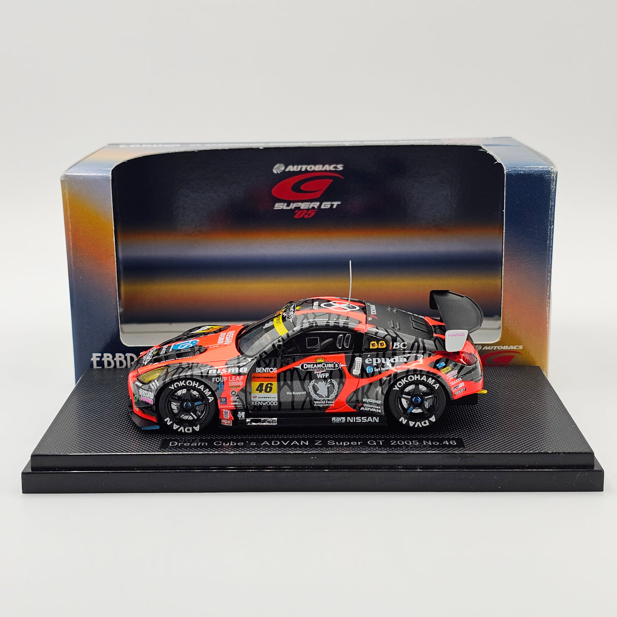 EBBRO Nissan Fairlady Z #46 Advan Team MOLA Super GT GT300 2005 1/43 Scale