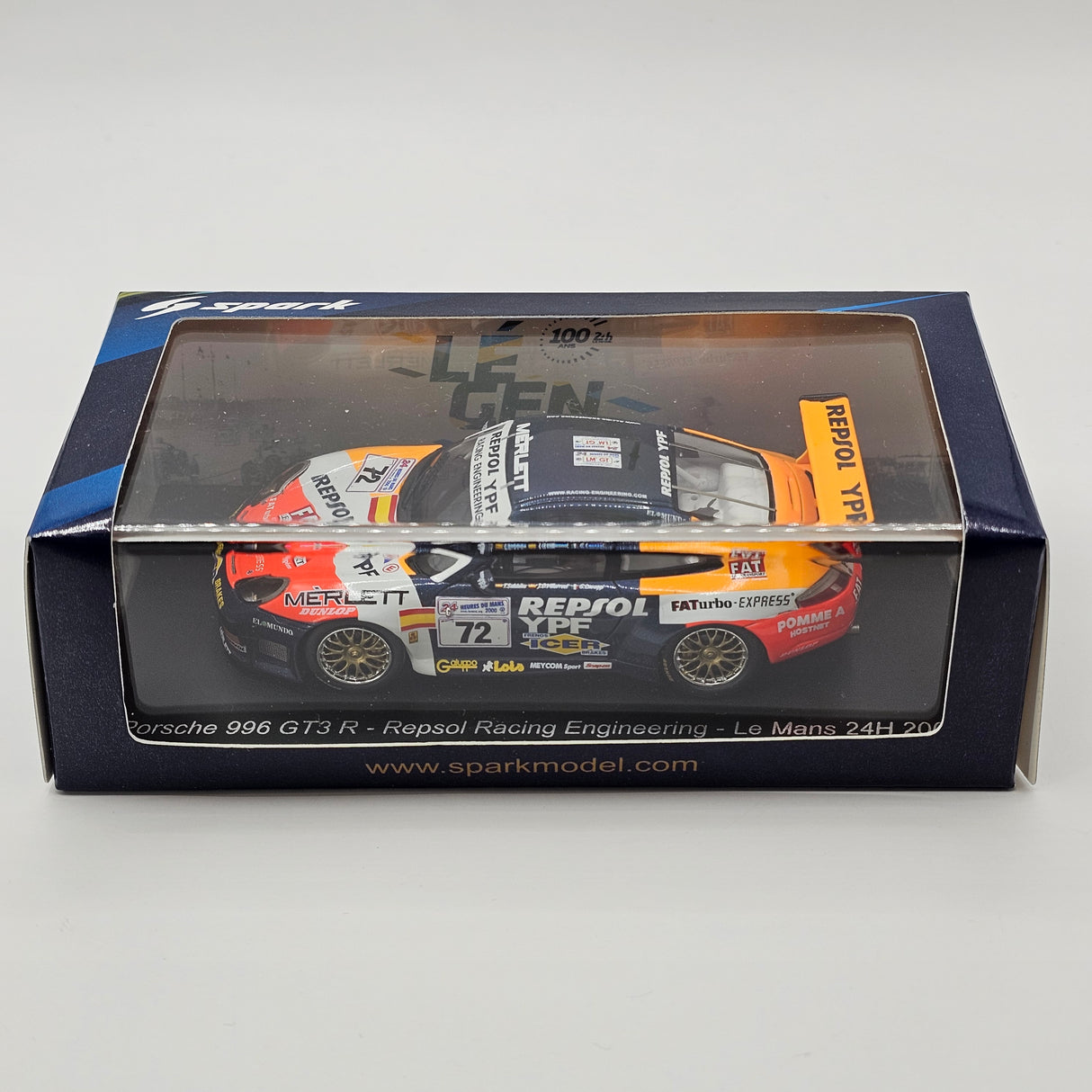 Spark Porsche 911 GT3R #72 Repsol Racing Engineering 24Hrs Le Mans 2000 1/43 Scale