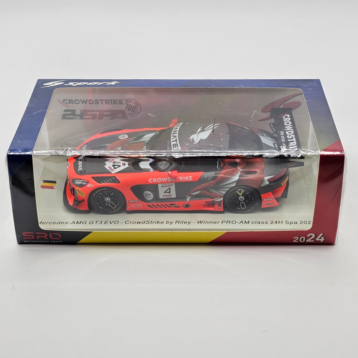 Spark Mercedes-AMG GT3 EVO #4 CrowdStrike Racing Pro-Am Winner 24hrs Spa 2024 1/43 Scale