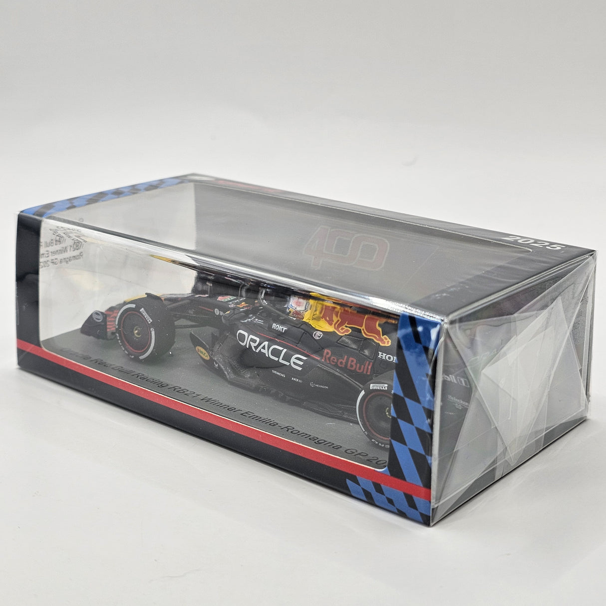 Spark Red Bull Racing RB21 #1 Max Verstappen Emilia-Romagna F1 GP 2025 Winner 1/43 Scale S9623