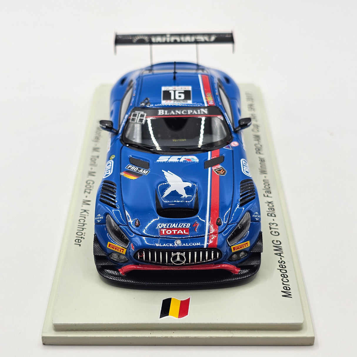 Spark Mercedes-AMG GT3 #16 Black Falcon 24Hrs Spa 2017 PRO-AM Cup Winner 1/43 Scale