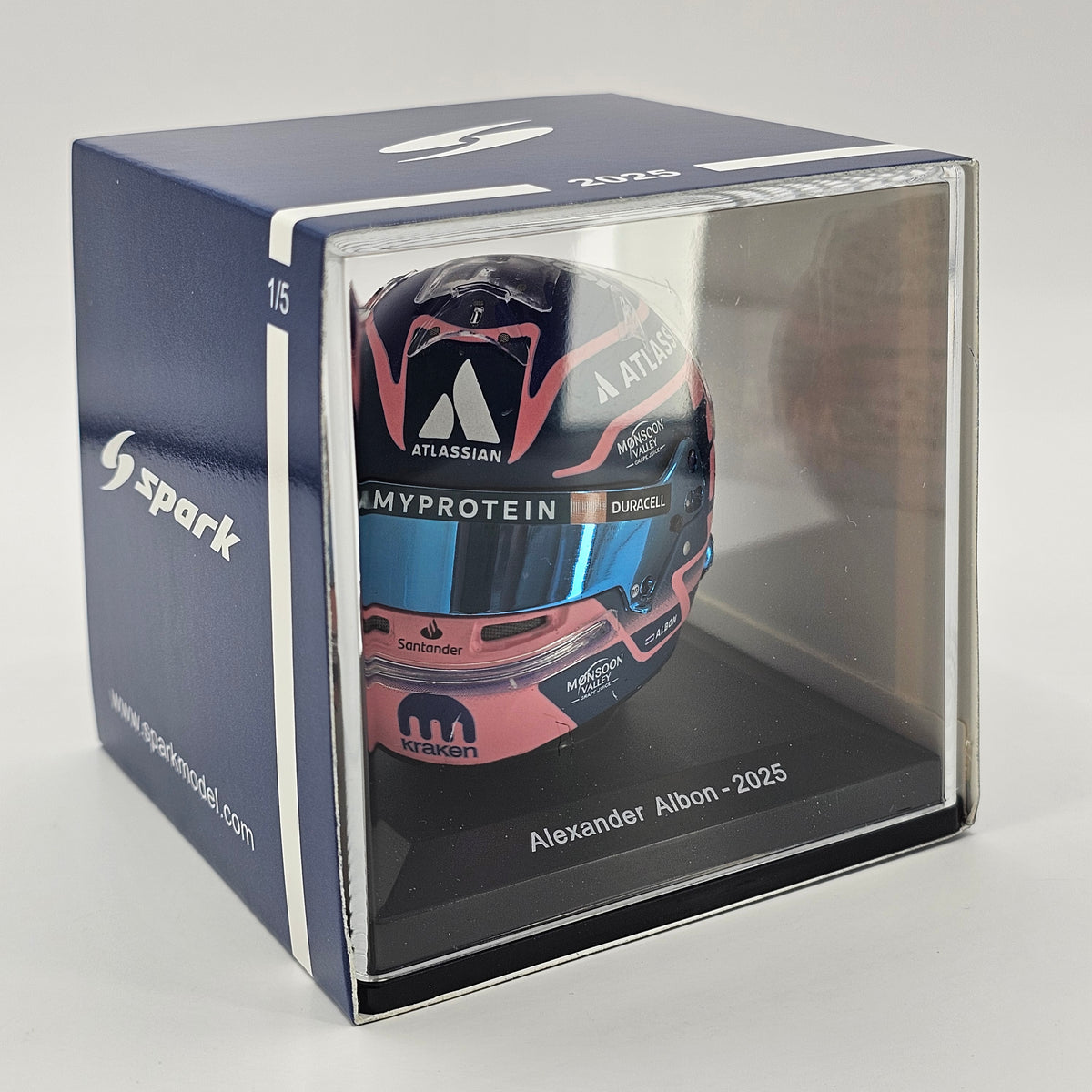 Spark Alexander Albon Williams Racing 2025 F1 Mini Helmet 1/5 Scale