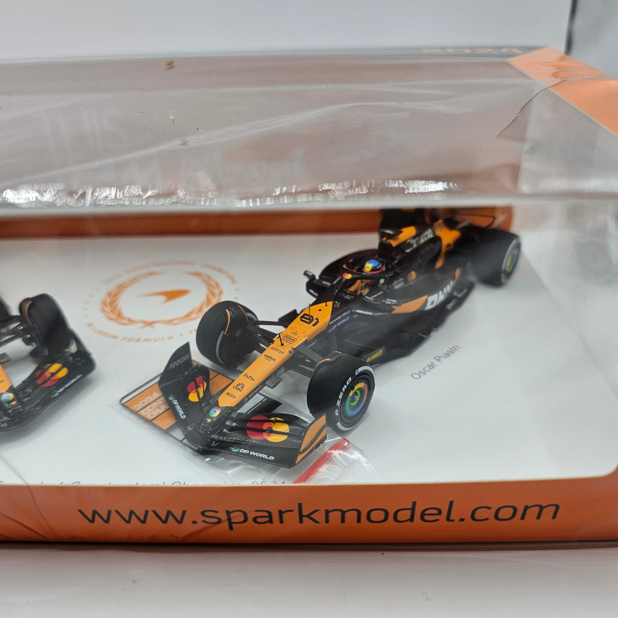 Spark McLaren MCL38 #4 & #81 Constructor Champion 2024 Lando Norris & Oscar Piastri 1/43 Scale S9571