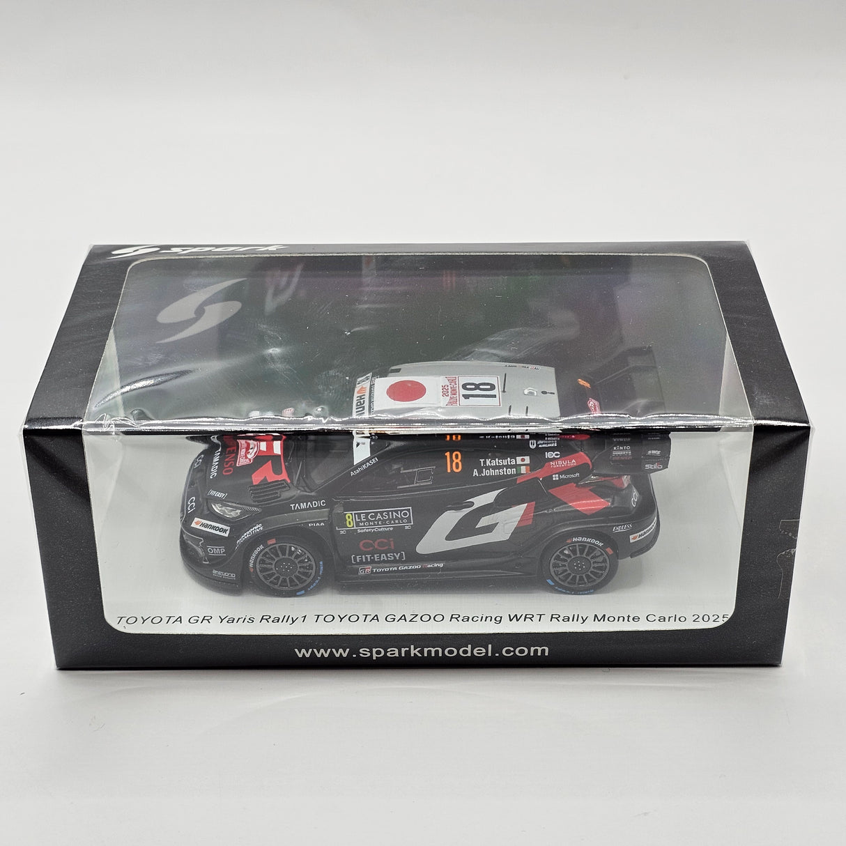 Spark Toyota GR Yaris Rally1 #18 TOYOTA GAZOO Racing WRT Rally Monte Carlo 2025 1/43 Scale