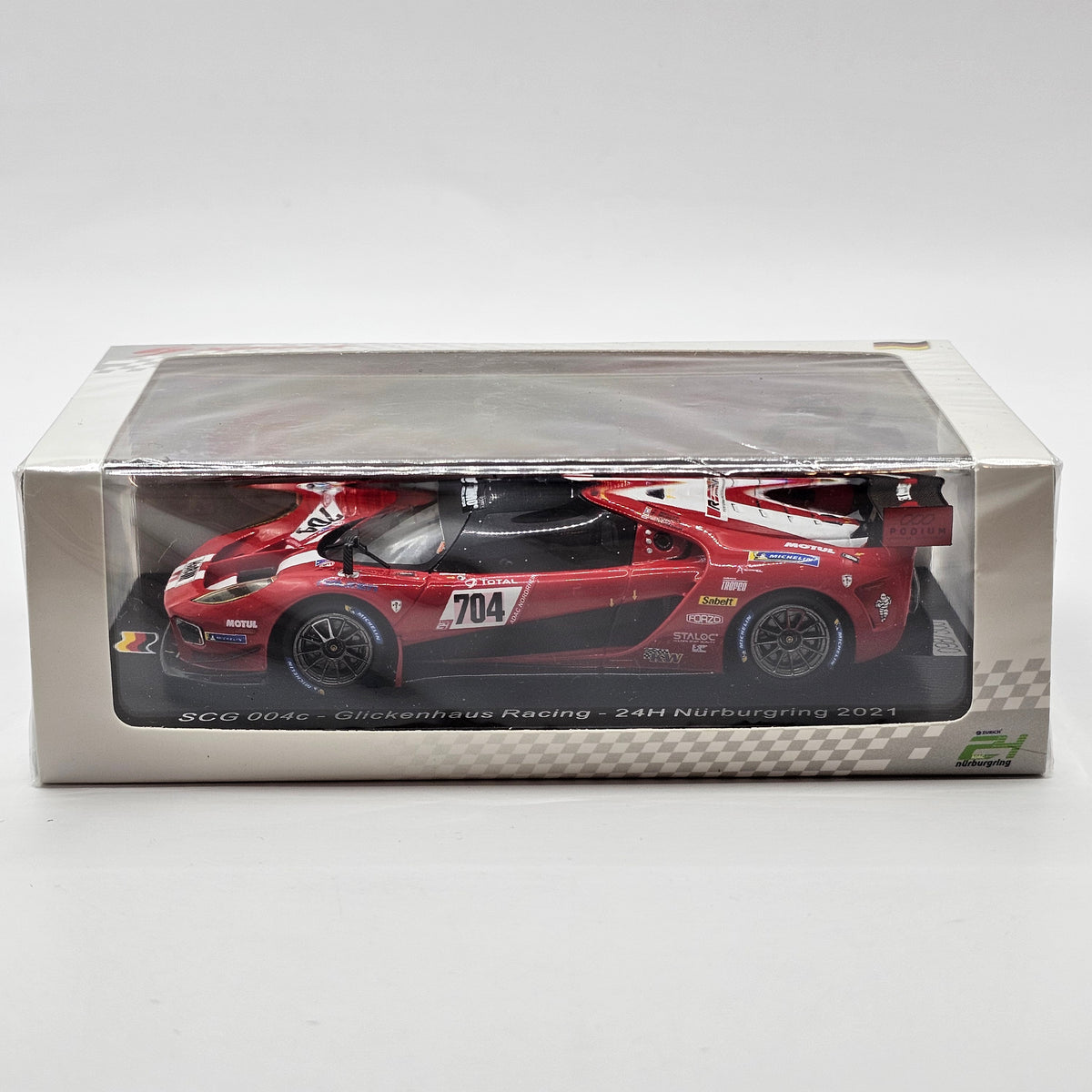 Spark SCG 004C #704 Scuderia Cameron Glickenhaus 24Hrs Nurburgring 2021 1/43 Scale