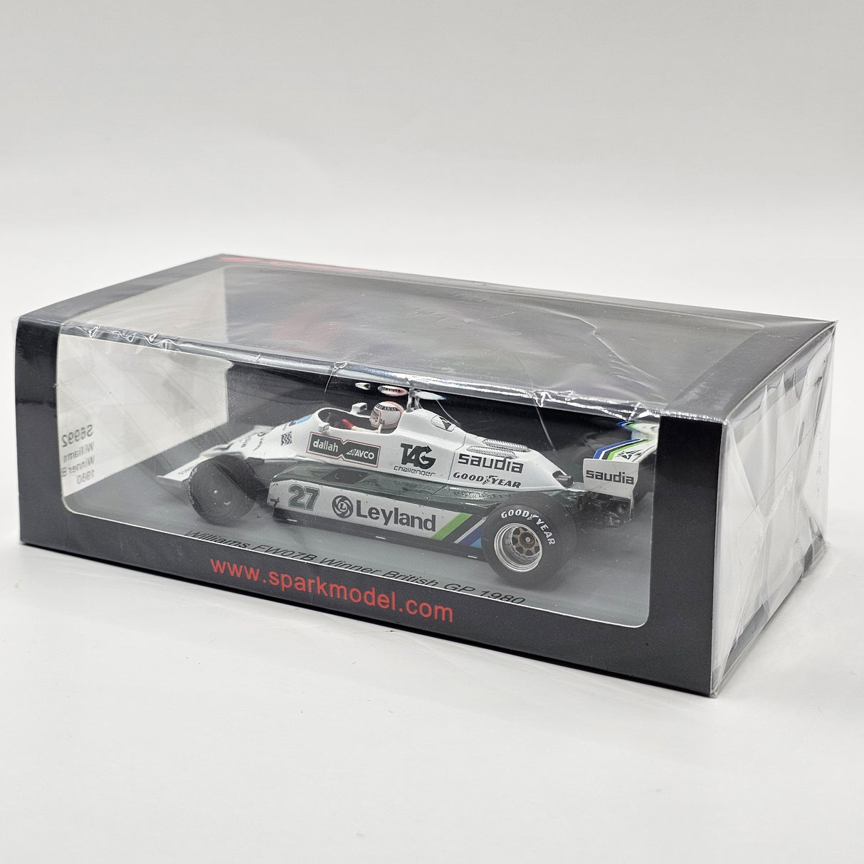 Spark Williams FW07B #27 Alan Jones British Formula 1 GP Winner 1980 1/43 Scale