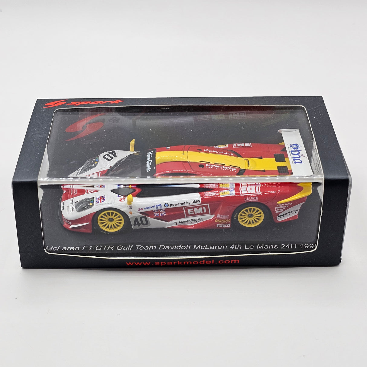 Spark McLaren F1 GTR #40 Gulf Team Davidoff McLaren 24Hrs Le Mans 1998 1/43 Scale