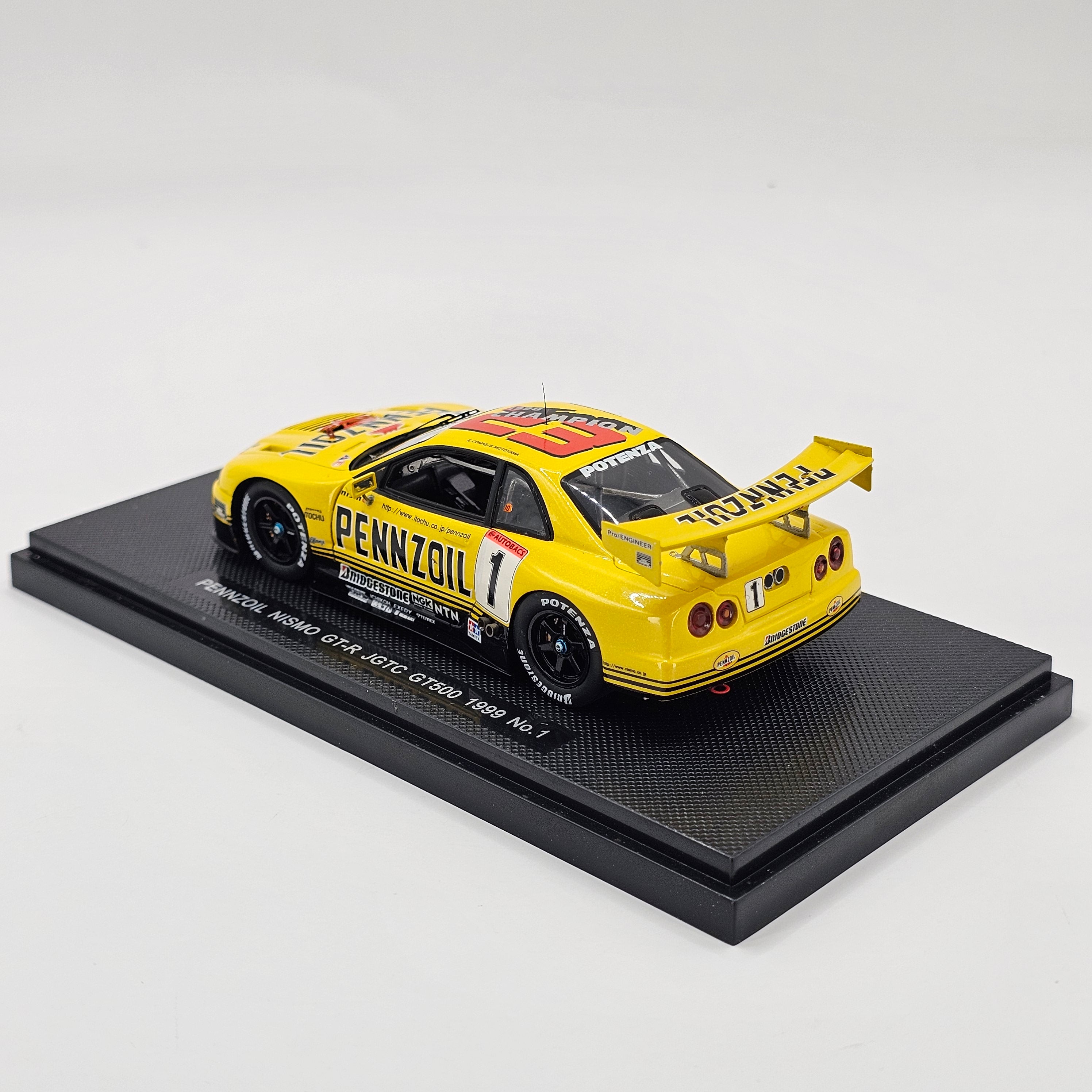 EBBRO P4 Nissan Skyline R34 GT-R #1 Pennzoil JGTC GT500 1999 Champions