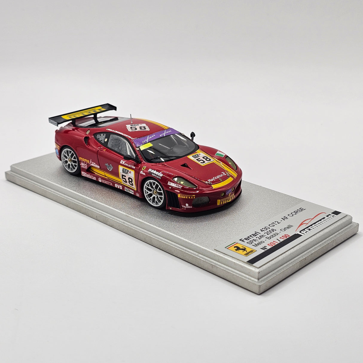 Tecnomodel Ferrari F430 GT2 #58 AF Corse Spa 24Hrs 2006 1/43 Scale TLA 04D-EX