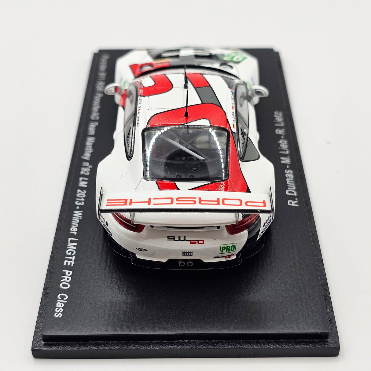 Spark Porsche 911 RSR #92 Team Manthey 2013 24Hrs Le Mans GTE Pro Win 1/43 Scale