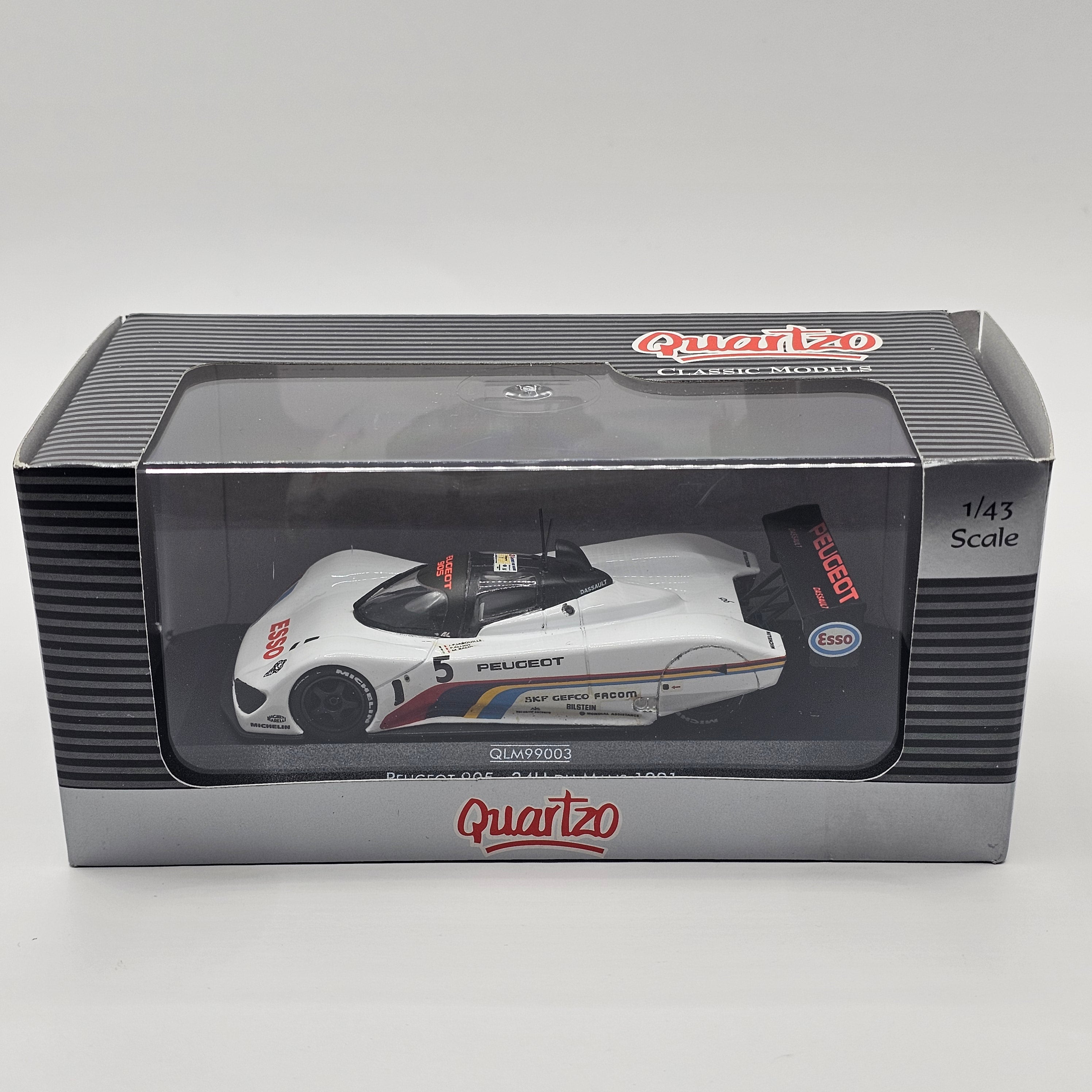 Quartzo Peugeot 905 #5 Peugeot Talbot Sport Le Mans 24Hrs 1991 1/43 Sc