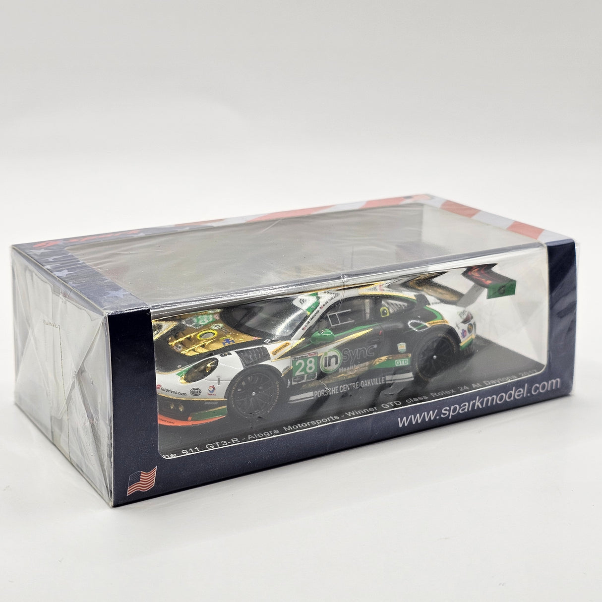 Spark Porsche 911 GT3R #28 Alegra Motorsports GTD Winner 24Hrs Daytona 2017 1/43 Scale