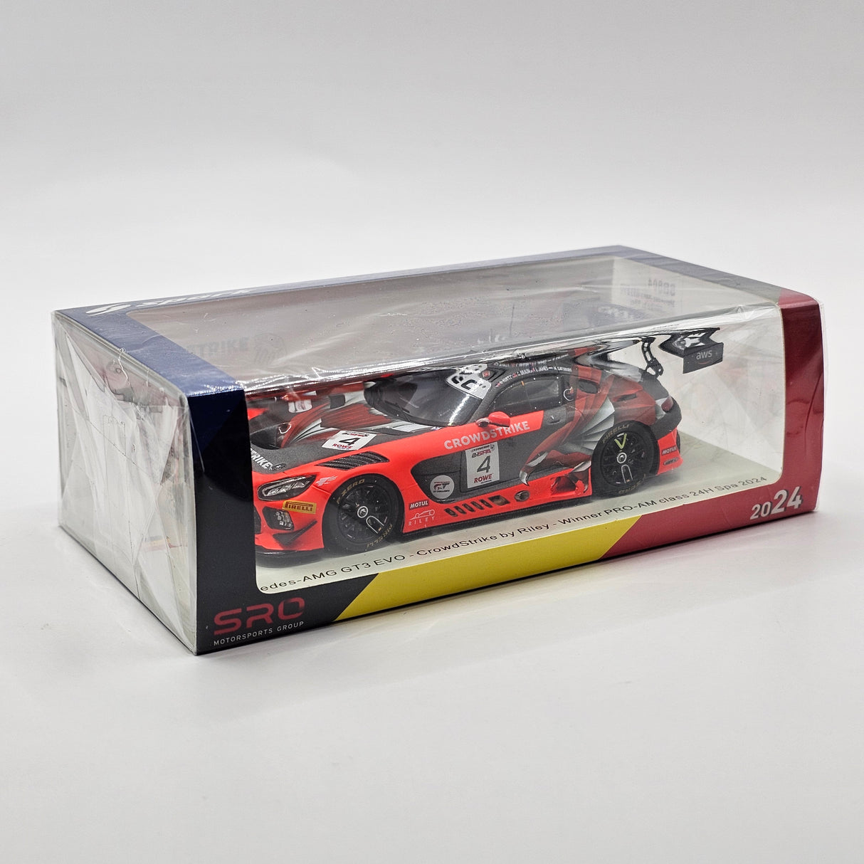 Spark Mercedes-AMG GT3 EVO #4 CrowdStrike Racing Pro-Am Winner 24hrs Spa 2024 1/43 Scale