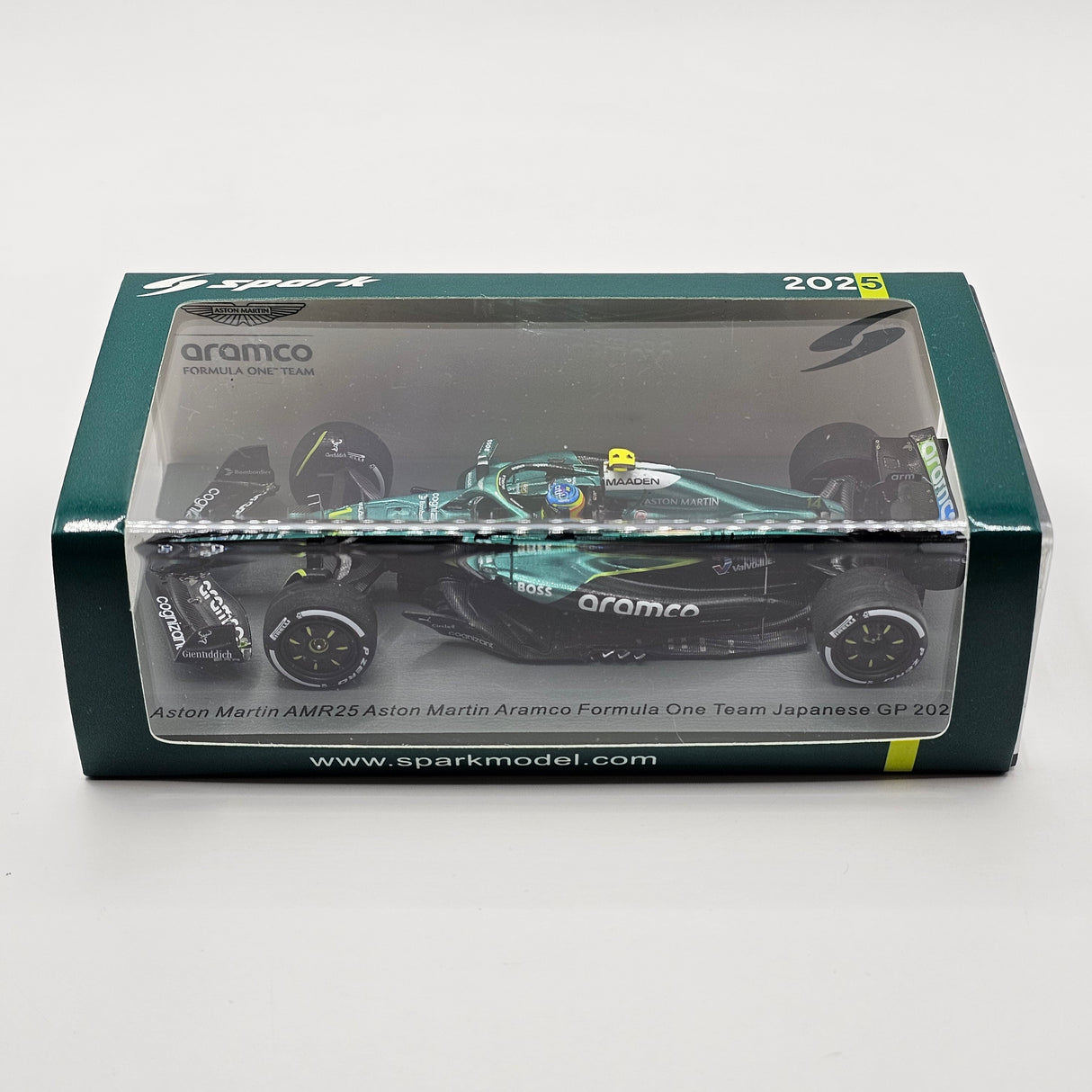 Spark Aston Martin AMR25 #14 Fernando Alonso Japanese GP 2025 1/43 Scale