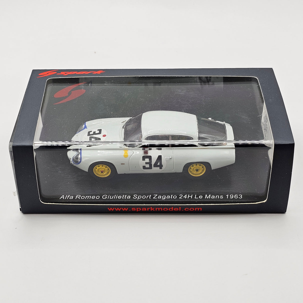 Spark Alfa Romeo Giulietta SZ #34 Scuderia Sant Ambroeus 24Hrs Le Mans 1963 1/43 Scale