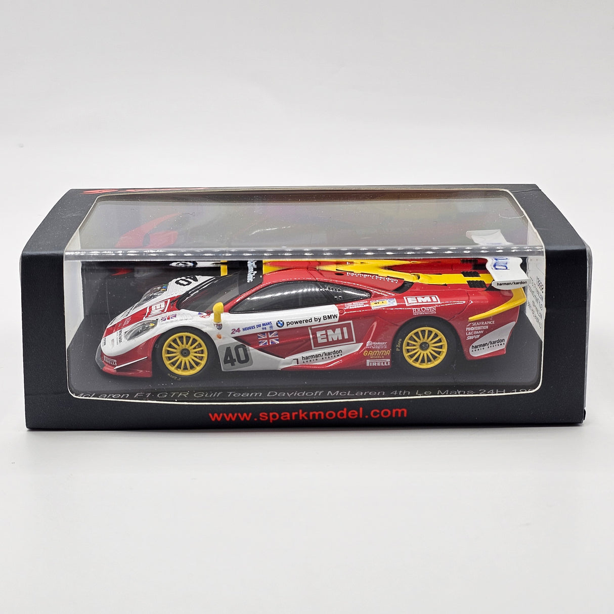Spark McLaren F1 GTR #40 Gulf Team Davidoff McLaren 24Hrs Le Mans 1998 1/43 Scale
