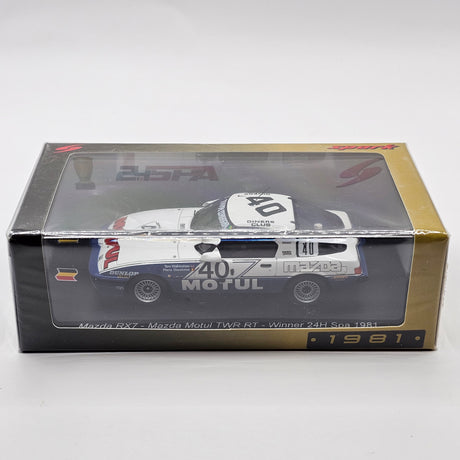 Spark Mazda RX-7 #40 Mazda Motul TWR Team Winner 24Hrs Spa 1981 1/43 Scale