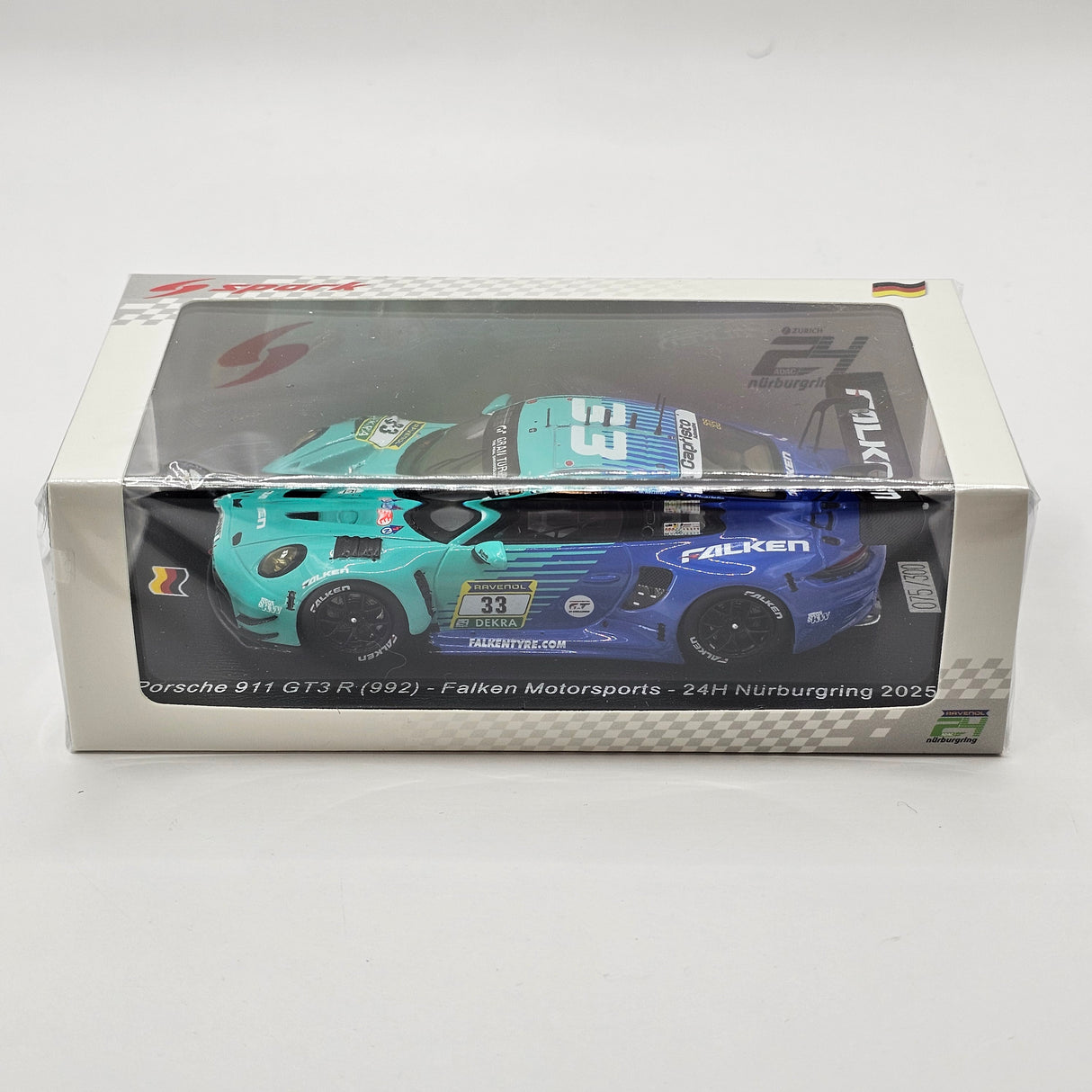 Spark Porsche 911 GT3R #33 Falken Motorsports 24Hrs Nurburgring 2025 1/43 Scale
