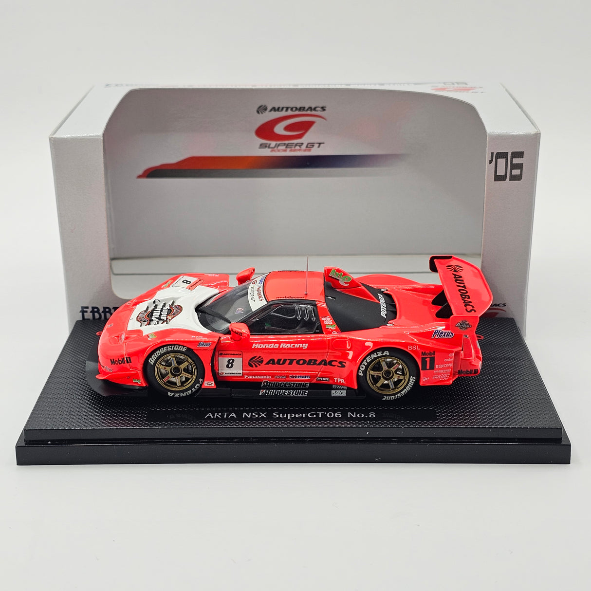 EBBRO Honda NSX GT500 #8 ARTA Honda Racing Super GT 2006 1/43 Scale