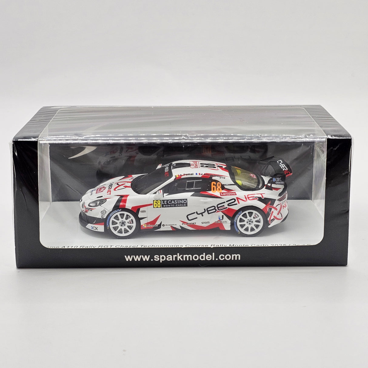 Spark Alpine A110 Rally RGT #68 Chazel Technologies Course Rally Monte Carlo 2025 (2nd RGT) 1/43 Scale