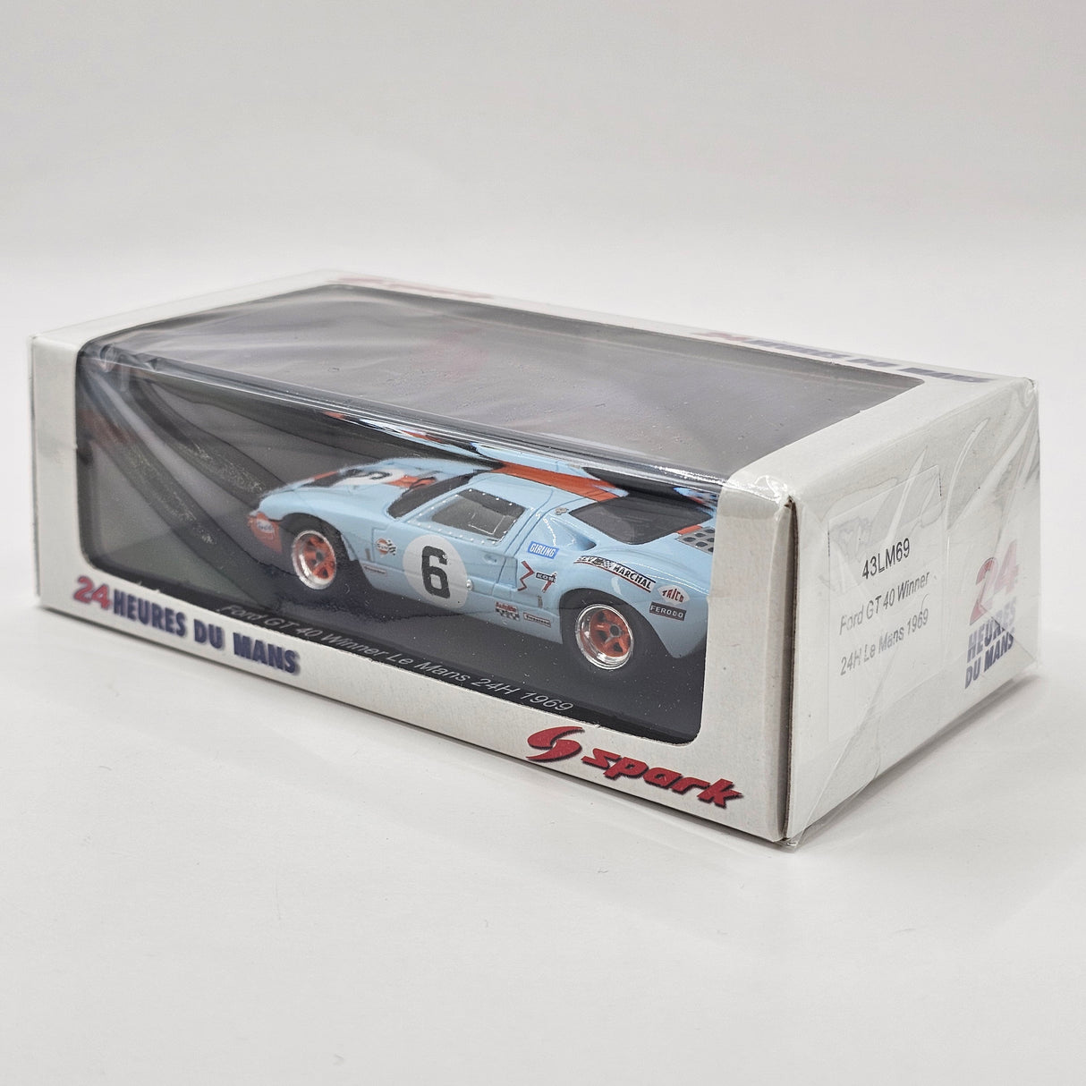 Spark Ford GT40 #6 JW Automotive Engineering Winner 24Hrs Le Mans 1969 1/43 Scale