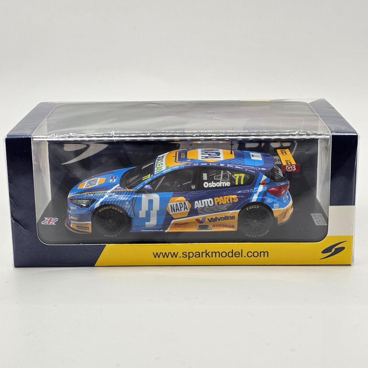 Spark Ford Focus #77 Sam Osbourne BTCC 2025 Knockhill 1/43 Scale UK038