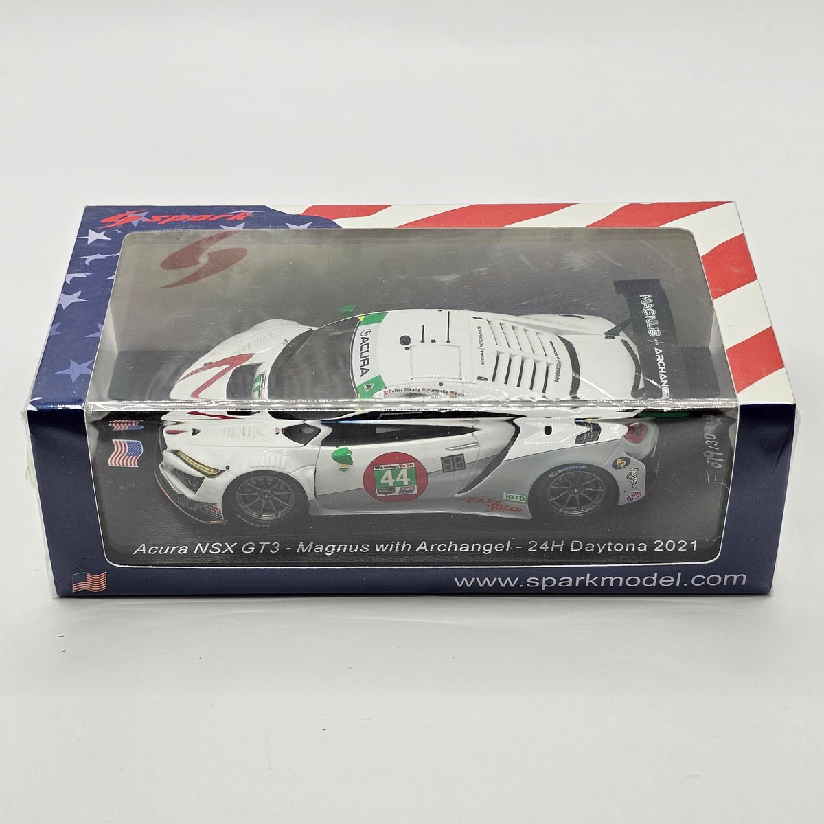 Spark Acura NSX GT3 #44 Magnus with Archangel 24Hrs Daytona 2021 1/43 Scale