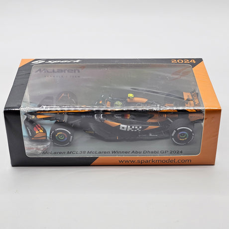 Spark McLaren MCL38 #4 Lando Norris Abu Dhabi F1 GP Winner 2024 1/43 Scale S9568