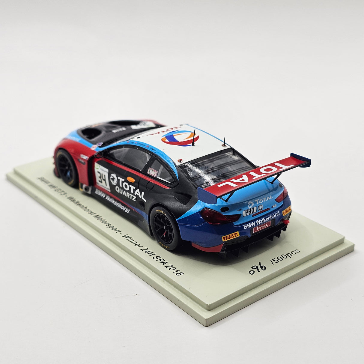 Spark BMW M6 GT3 #34 Walkenhorst Motorsport Winner 24Hrs Spa 2018 1/43 Scale