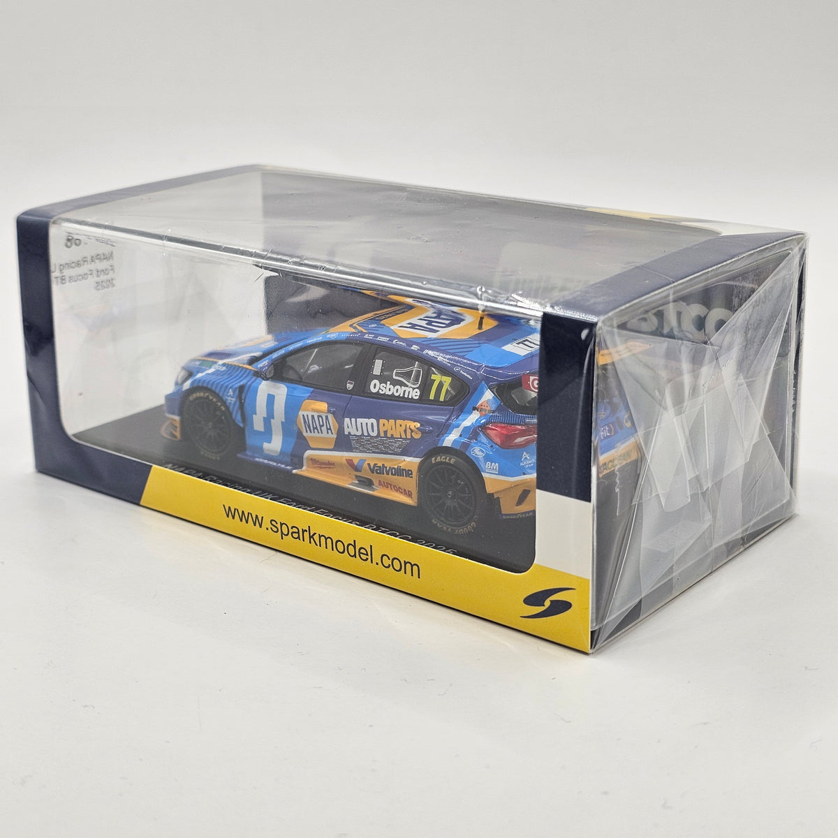 Spark Ford Focus #77 Sam Osbourne BTCC 2025 Knockhill 1/43 Scale UK038