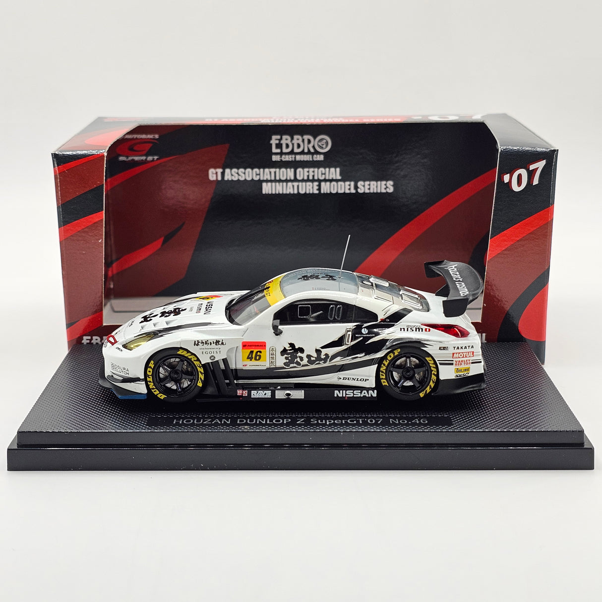 EBBRO Nissan Z #46 MOLA Houzan Dunlop Super GT GT300 2007 1/43 Scale