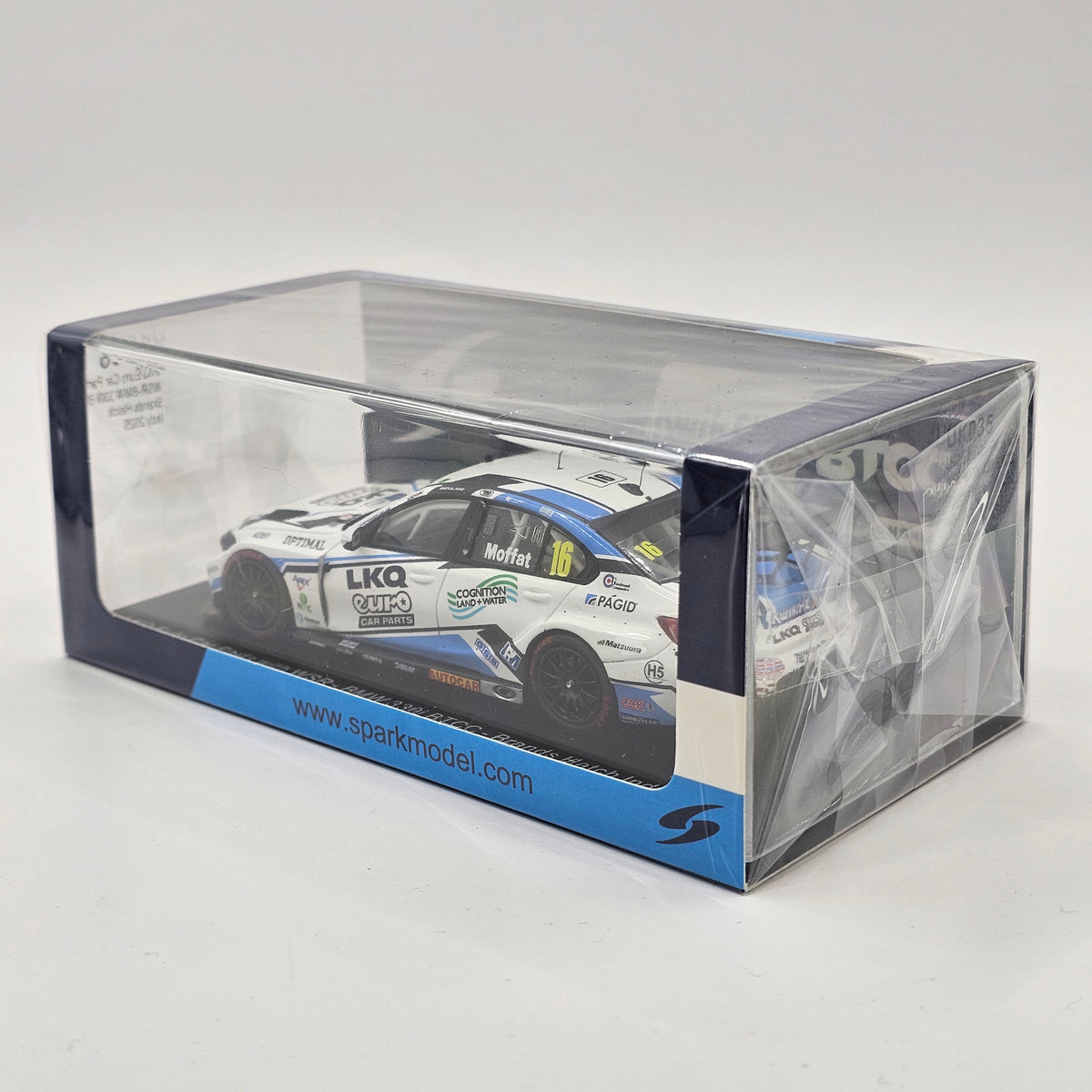 Spark BMW 330i #16 LKQ Euro Car Parts Aidan Moffat BTCC 2025 1/43 Scale UK035