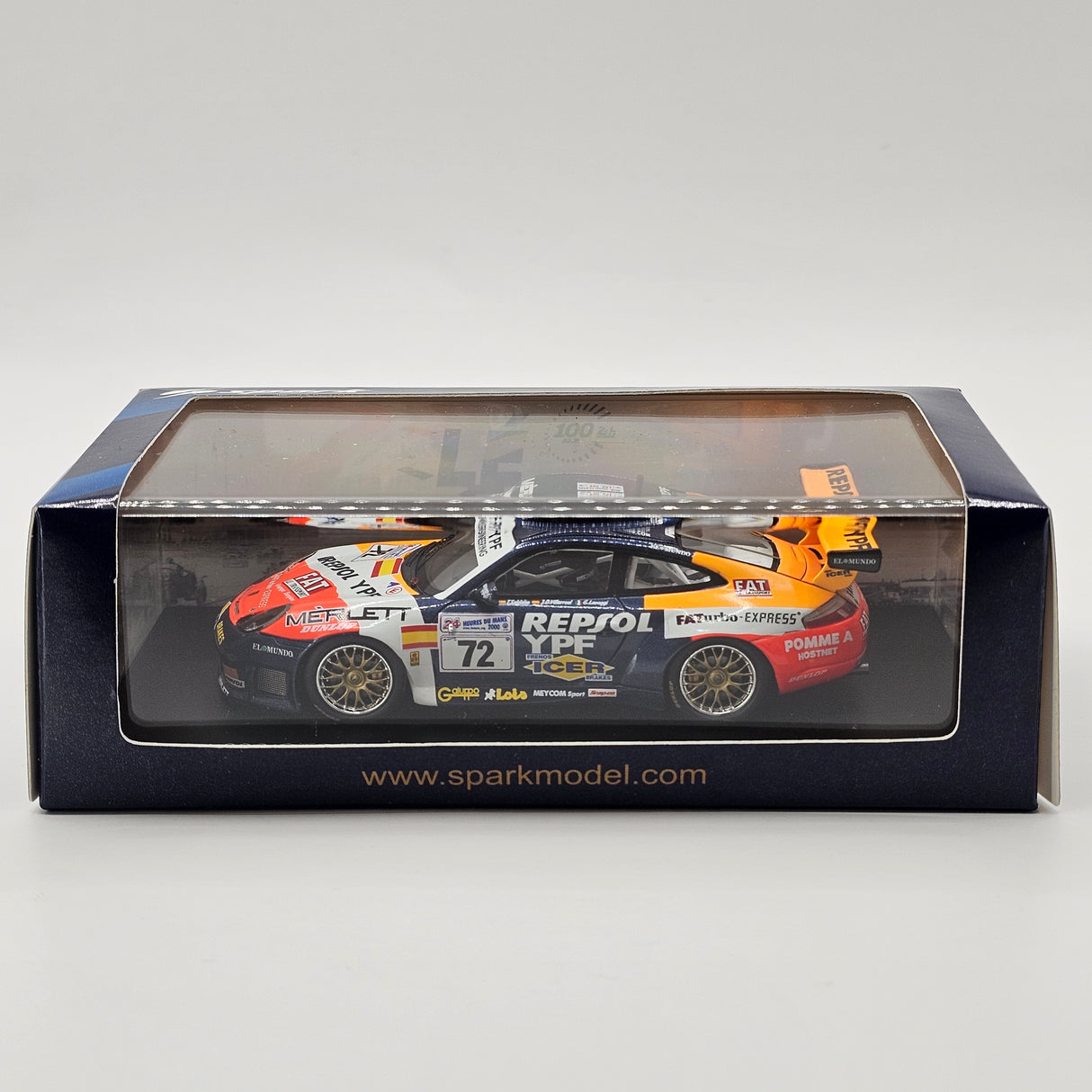 Spark Porsche 911 GT3R #72 Repsol Racing Engineering 24Hrs Le Mans 2000 1/43 Scale