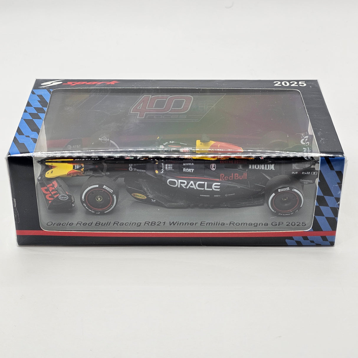 Spark Red Bull Racing RB21 #1 Max Verstappen Emilia-Romagna F1 GP 2025 Winner 1/43 Scale S9623