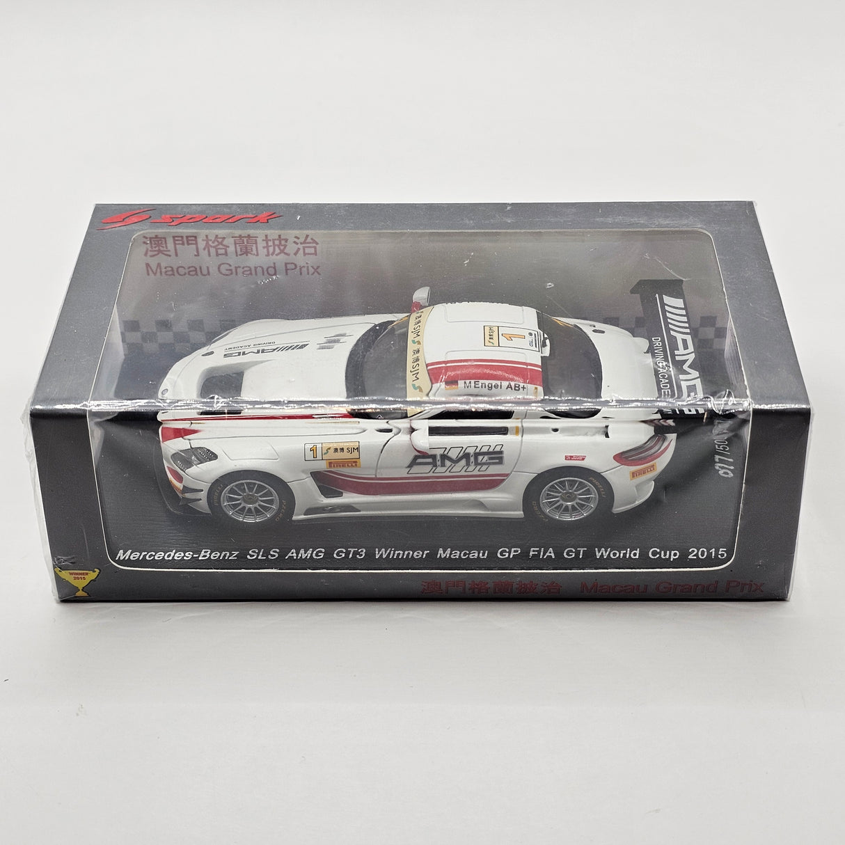 Spark Mercedes SLS AMG GT3 #1 Maro Engel Macau GP 2015 Winner 1/43 Scale