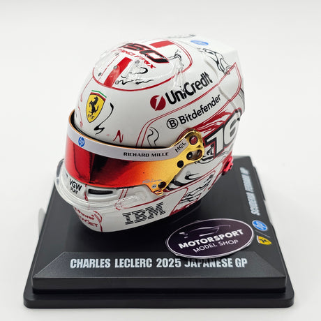 Looksmart Charles Leclerc Scuderia Ferrari HP Japan GP 2025 150th GP 1/5 Scale Helmet LSHEL012
