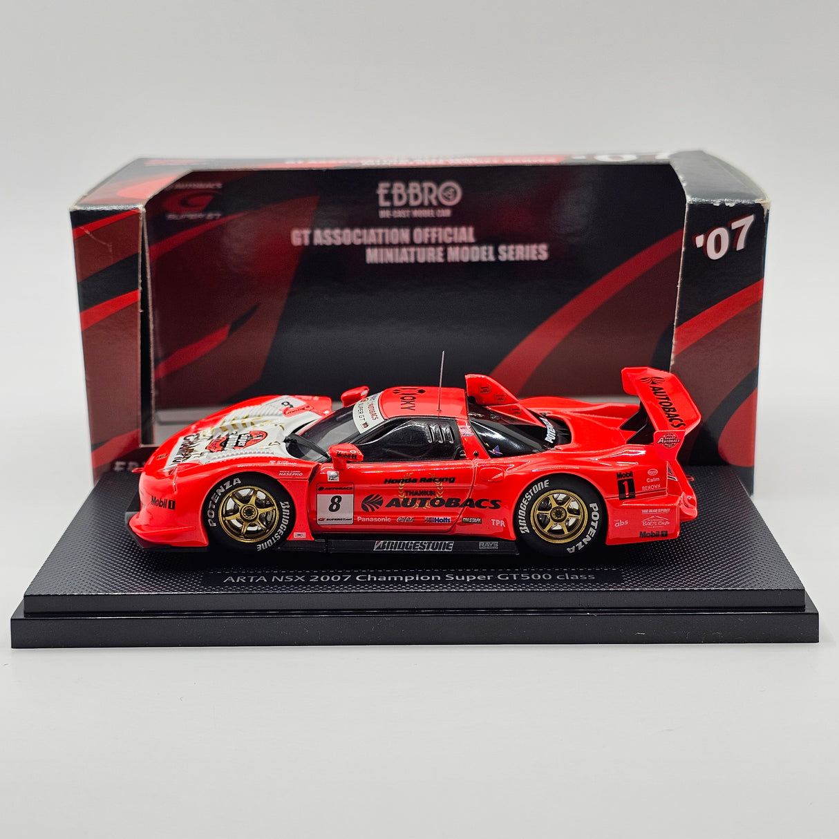 EBBRO Honda NSX GT500 #8 ARTA Super GT 2007 Champion Car 1/43 Scale