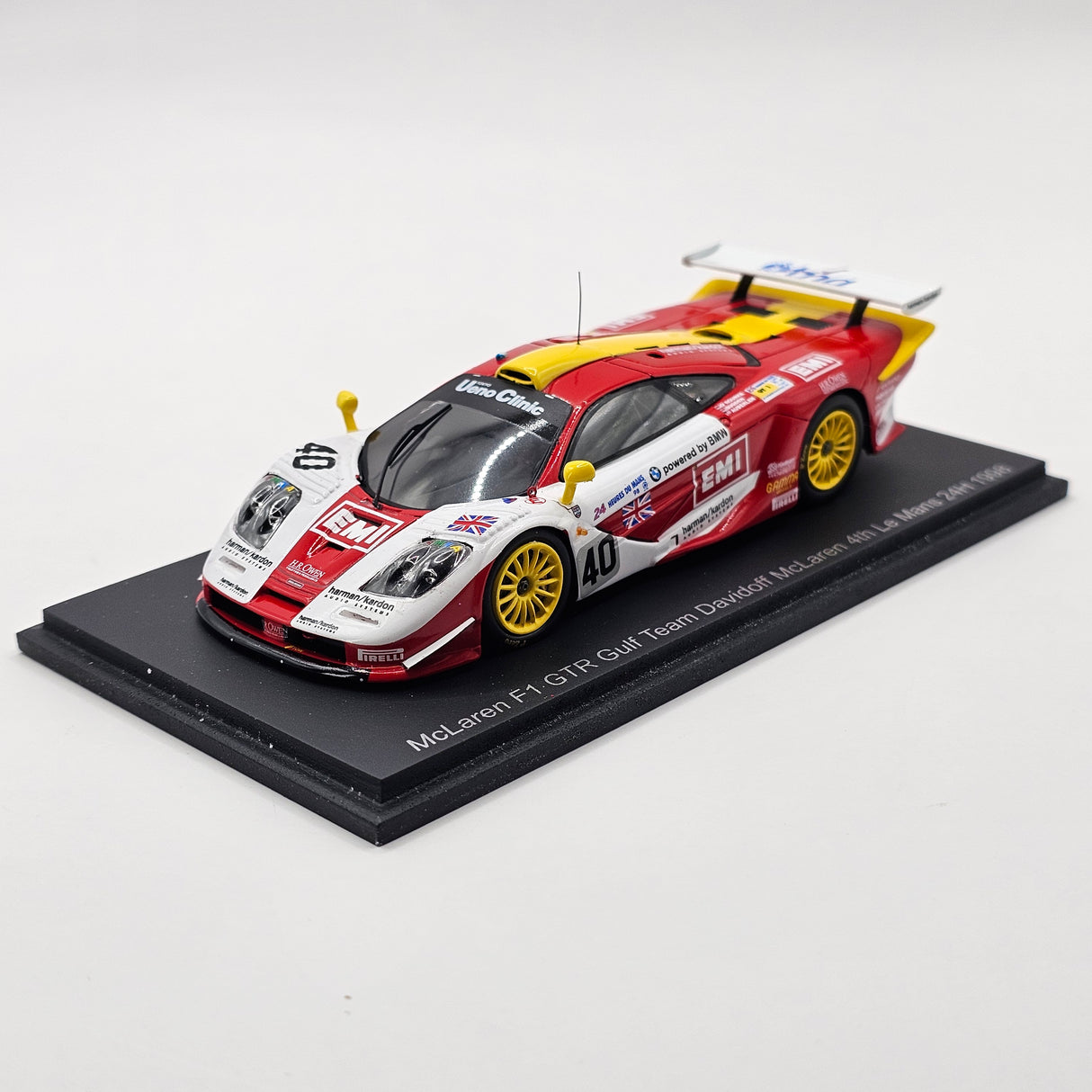 Spark McLaren F1 GTR #40 Gulf Team Davidoff McLaren 24Hrs Le Mans 1998 1/43 Scale