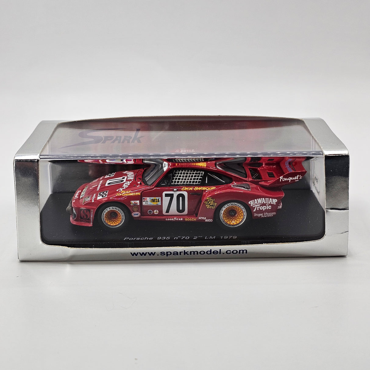 Spark Porsche 935 #70 Dick Barbour Racing IMSA GTX Winner 24Hrs Le Mans 1979 1/43 Scale
